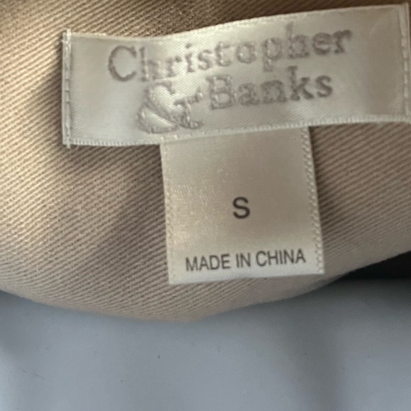 Christopher & Banks Tan Light Weight Hooded Full Zip Jacket X Size : Small - Picture 3 of 3